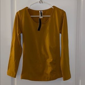 NWT!! Boutique Soft Golden Mustard Long Sleeve Top